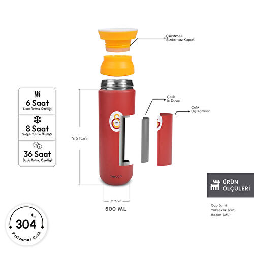 Karaca x Galatasaray Logo Termos 500 ml