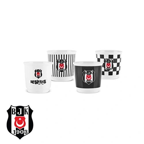 Karaca x Beşiktaş 4 Kişilik Espresso Seti 90 ml