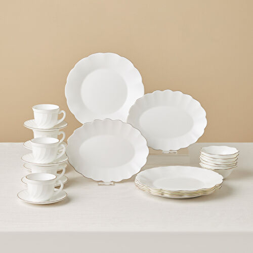 Karaca Florina Gold Opal Cam 26 Parça 6 Kişilik Kahvaltı Takımı