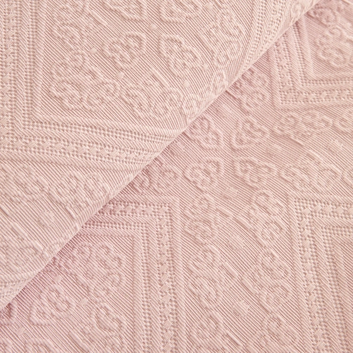 Karaca Home Adelia Fistolu Çift Kişilik Yatak Örtüsü Takımı Pudra