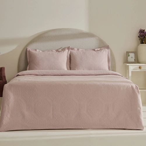 Karaca Home Oriana Çift Kişilik Yatak Örtüsü Takımı Natural