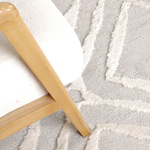 Kaşmir Halı 7/24 Plushy Doha Gri 160x230 cm