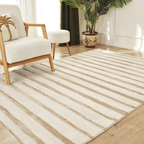 Kaşmir Halı 7/24 Plushy Basra Beyaz 80x300 cm