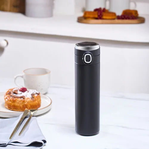 Karaca Etro Sızdırmaz Çelik Dijital Termos 480 ml Siyah