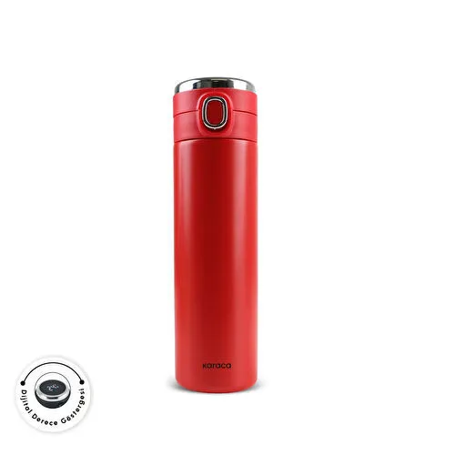 Karaca Etro Sızdırmaz Çelik Dijital Termos 480 ml Kırmızı