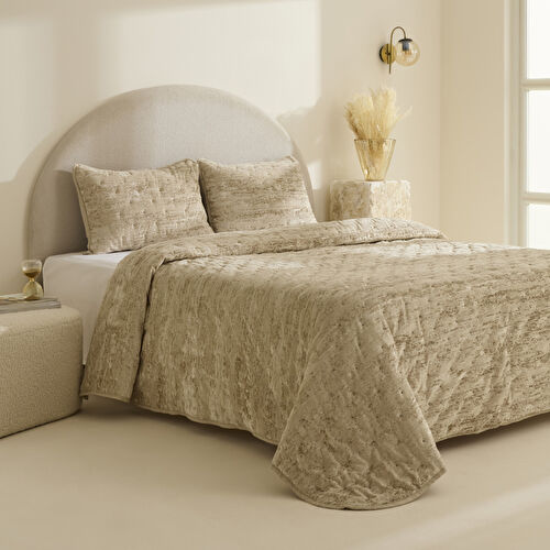 Karaca Home Clement Çift Kişilik Yatak Örtüsü Takımı Bej Karaca Home Clement Çift Kişilik Yatak Örtüsü Takımı Bej
