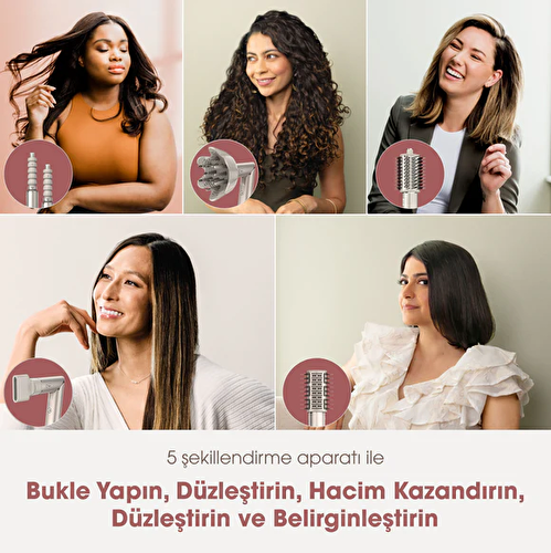 Shark FlexStyle 5-in-1 Saç Kurutma ve Şekillendirme Sistemi - Stone