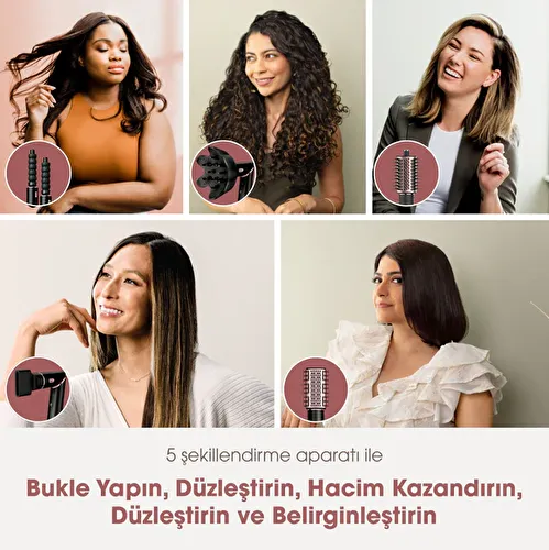 Shark FlexStyle 5-in-1 Saç Kurutma ve Şekillendirme Sistemi - Black