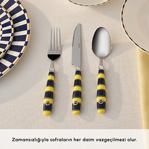 Karaca x Fenerbahçe 18 Parça 6 Kişilik Çatal Kaşık Bıçak Takımı