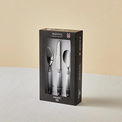 Karaca x Beşiktaş 18 Parça 6 Kişilik Çatal Kaşık Bıçak Takımı Karaca x Beşiktaş 18 Parça 6 Kişilik Çatal Kaşık Bıçak Takımı