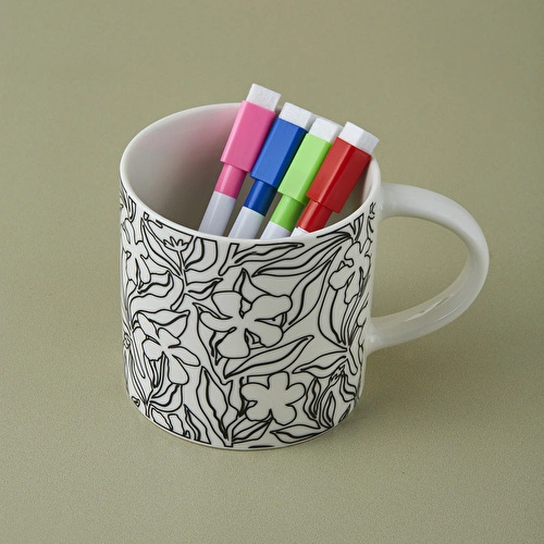 Karaca Harper Flower Diy Mug 350 ml