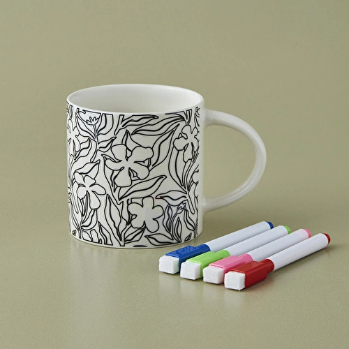 Karaca Harper Flower Diy Mug 350 ml