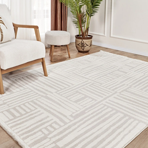 Kaşmir Halı 7/24 Plushy Tova Cream 80x150 cm