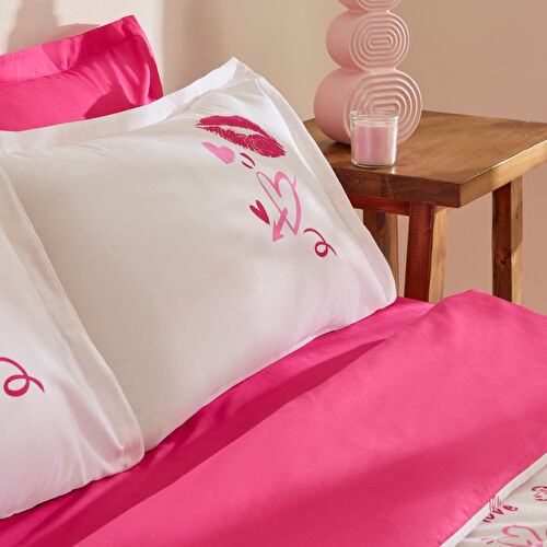 Karaca Home Luvio %100 Pamuk Çift Kişilik Nevresim Takımı Pembe