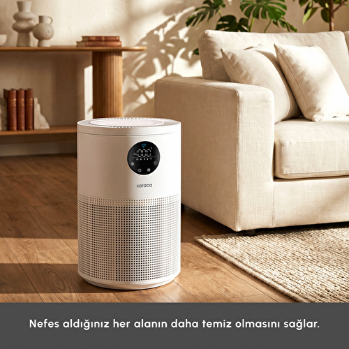 Karaca Oksijen Plus S1 Compact Hava Temizleyici HEPA Filtreli (True HEPA / H13) ve Akıllı Lazer Sensörlü Matte White Karaca Oksijen Plus S1 Compact Hava Temizleyici HEPA Filtreli (True HEPA / H13) ve Akıllı Lazer Sensörlü Matte White