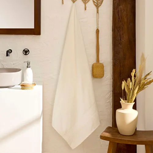 Karaca Home Lustar %100 Pamuk Banyo Havlusu Ekru 80x150 cm