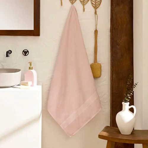 Karaca Home Artisan %100 Pamuk Clove Banyo Havlusu Pudra 80x150 cm