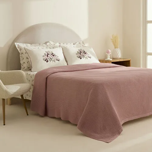 Karaca Home Rubelia Mürdüm Nakışlı Çift Kişilik Nish Set