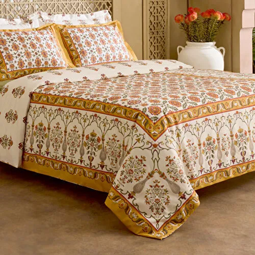 Karaca Home Zahara Çift Kişilik Nevresım Takımı Hardal Karaca Home Zahara Çift Kişilik Nevresım Takımı Hardal