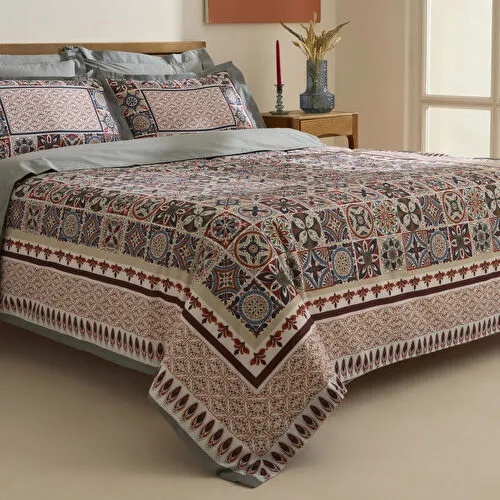 Karaca Home Tessera %100 Pamuk Çift Kişilik Nevresim Takımı Mint