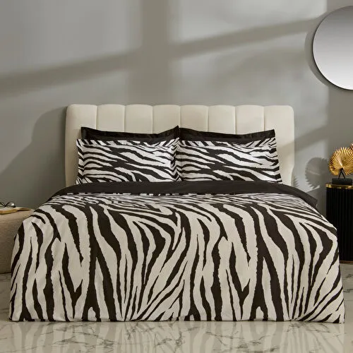 Karaca Home Marimba %100 Pamuk Çift Kişilik Nevresim Takımı Siyah
