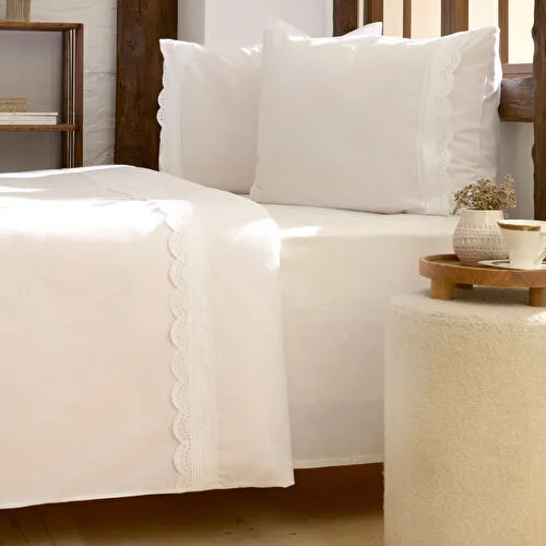 Karaca Home Ovelın Çift Kişilik Nevresim Takımı Beyaz