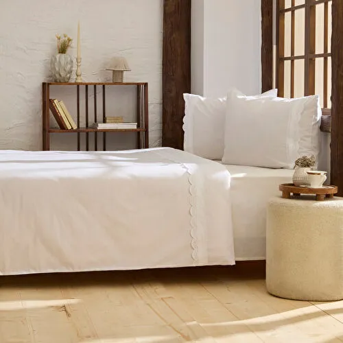 Karaca Home Ovelın Çift Kişilik Nevresim Takımı Beyaz