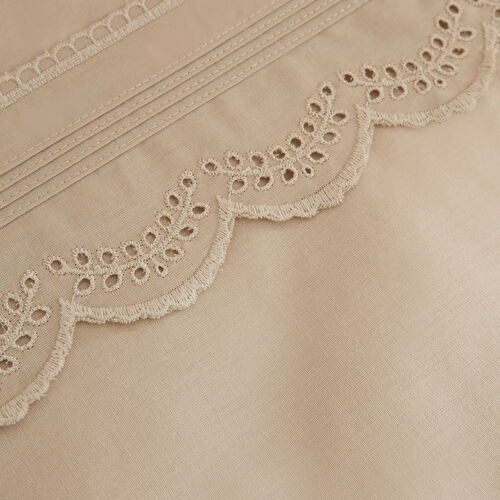 Karaca Home Ovelin Çift Kişilik Nevresim Takımı Bej Karaca Home Ovelin Çift Kişilik Nevresim Takımı Bej