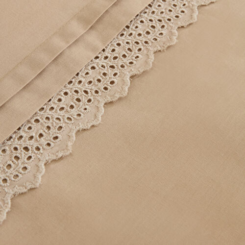 Karaca Home Lenmor %100 Pamuk Çift Kişilik Nevresim Takımı Bej Karaca Home Lenmor %100 Pamuk Çift Kişilik Nevresim Takımı Bej