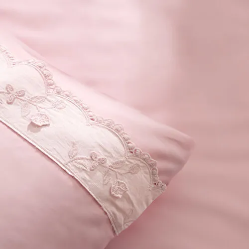 Karaca Home Delvyn %100 Pamuk Çift Kişilik Nevresim Takımı Pudra