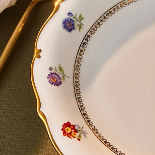 Karaca Royal Bone Diana 32 Parça 6 Kişilik Kahvaltı Takımı Gold