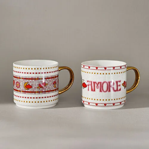 Karaca Lovemore 2 Kişilik Mug Kupa Seti 420 ml