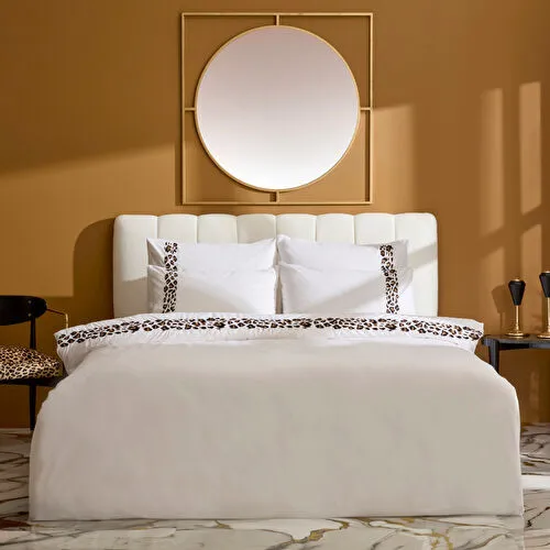 Karaca Home Furia %100 Pamuk Nakışlı Çift Kişilik Nevresim Takımı Beyaz