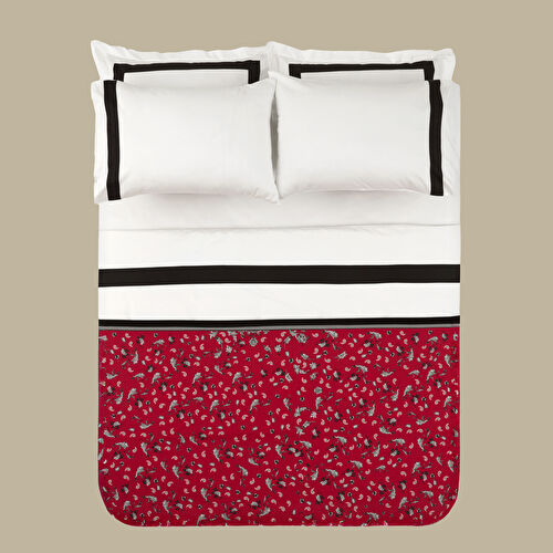 Karaca Home X 2Wins Rosso Notte Çift Kişilik Yatak Örtüsü Kırmızı