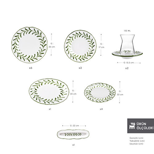 Karaca Oliva 32 Parça 6 Kişilik Kahvaltı Takımı Karaca Oliva 32 Parça 6 Kişilik Kahvaltı Takımı