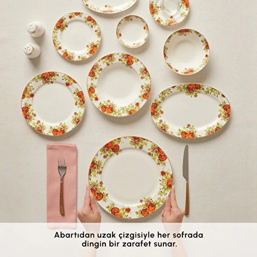 Karaca Elegance Bone Montebello 60 Parça 8 Kişilik Yemek Takımı