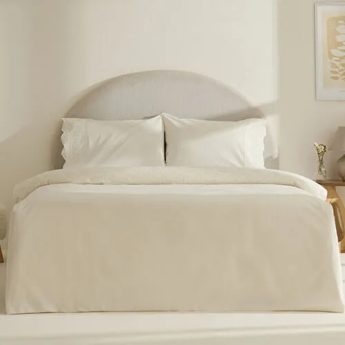 Karaca Home Avenza Brodeli Çift Kişilik Nevresım Takımı Beyaz