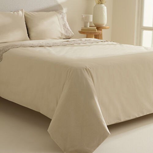 Karaca Home Avenza Brodeli Çift Kişilik Nevresım Takımı Bej