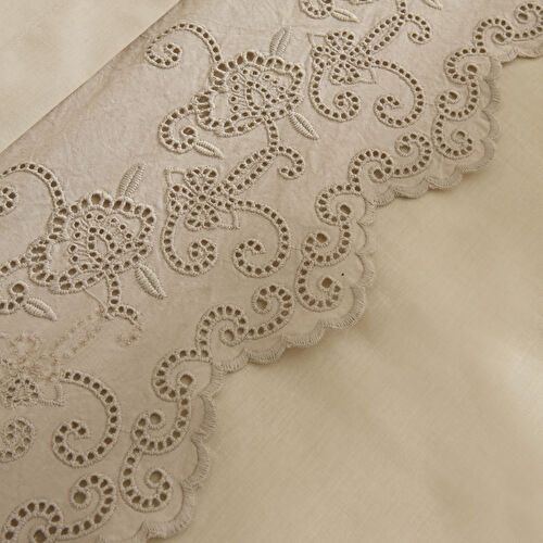 Karaca Home Avenza Brodeli Çift Kişilik Nevresım Takımı Bej