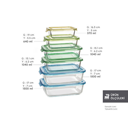 Karaca Lucy 6'lı Saklama Kabı Karaca Lucy 6'lı Saklama Kabı