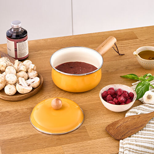 Karaca Elvin Emaye Kapaklı Sosluk Sarı