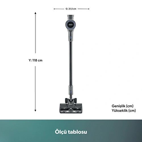 Homend Dustrider 1271H 160W Şarjlı Dikey Süpürge 12 KPA