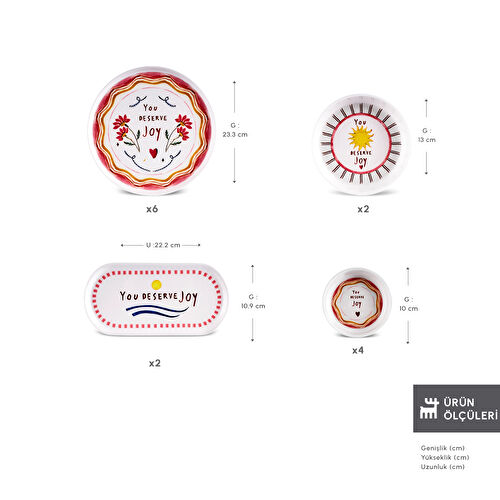 İstanbul Porselen La Bella Vita 14 Parça 6 Kişilik Kahvaltı Takımı İstanbul Porselen La Bella Vita 14 Parça 6 Kişilik Kahvaltı Takımı