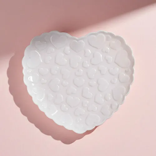 Karaca Pink Love Servis Tabağı Beyaz 28 cm