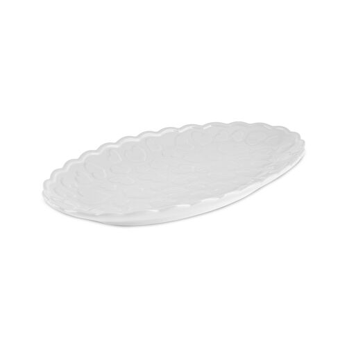 Karaca Pink Love Kayık Tabak Beyaz 24 cm