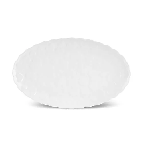 Karaca Pink Love Kayık Tabak Beyaz 30 cm