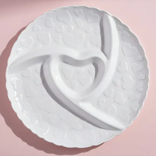 Karaca Pink Love Sunum Tabağı Beyaz 26 cm