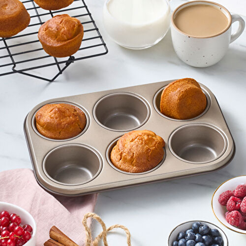 Karaca Mocca 6'lı Muffin Kalıbı Karaca Mocca 6'lı Muffin Kalıbı