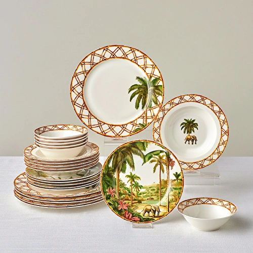 Karaca Forever Bone Bonet 24 Parça 6 Kişilik Yemek Takımı