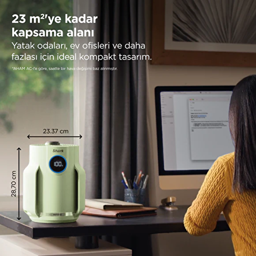 Shark NeverChange5 Compact Pro Hava Temizleyici - Yeşil